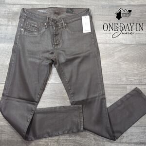 Adriano Goldschmied The Legging Ankle Faux Leather Super Skinny Jeans Size 27 (4